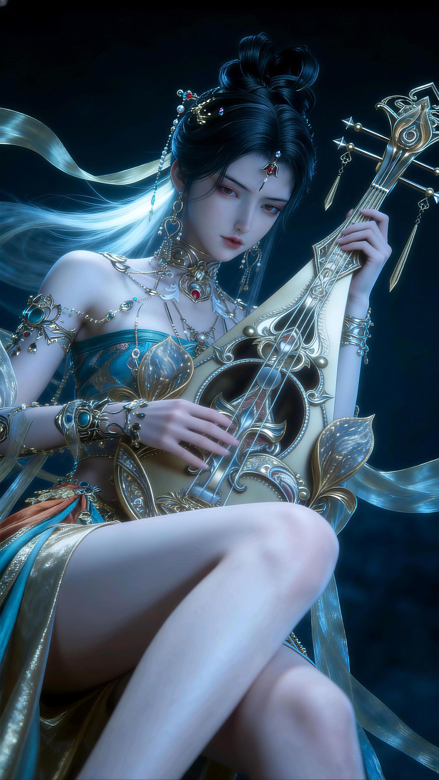 鸿音 逆水寒壁纸分享 游戏美女 写实高清 泪痣