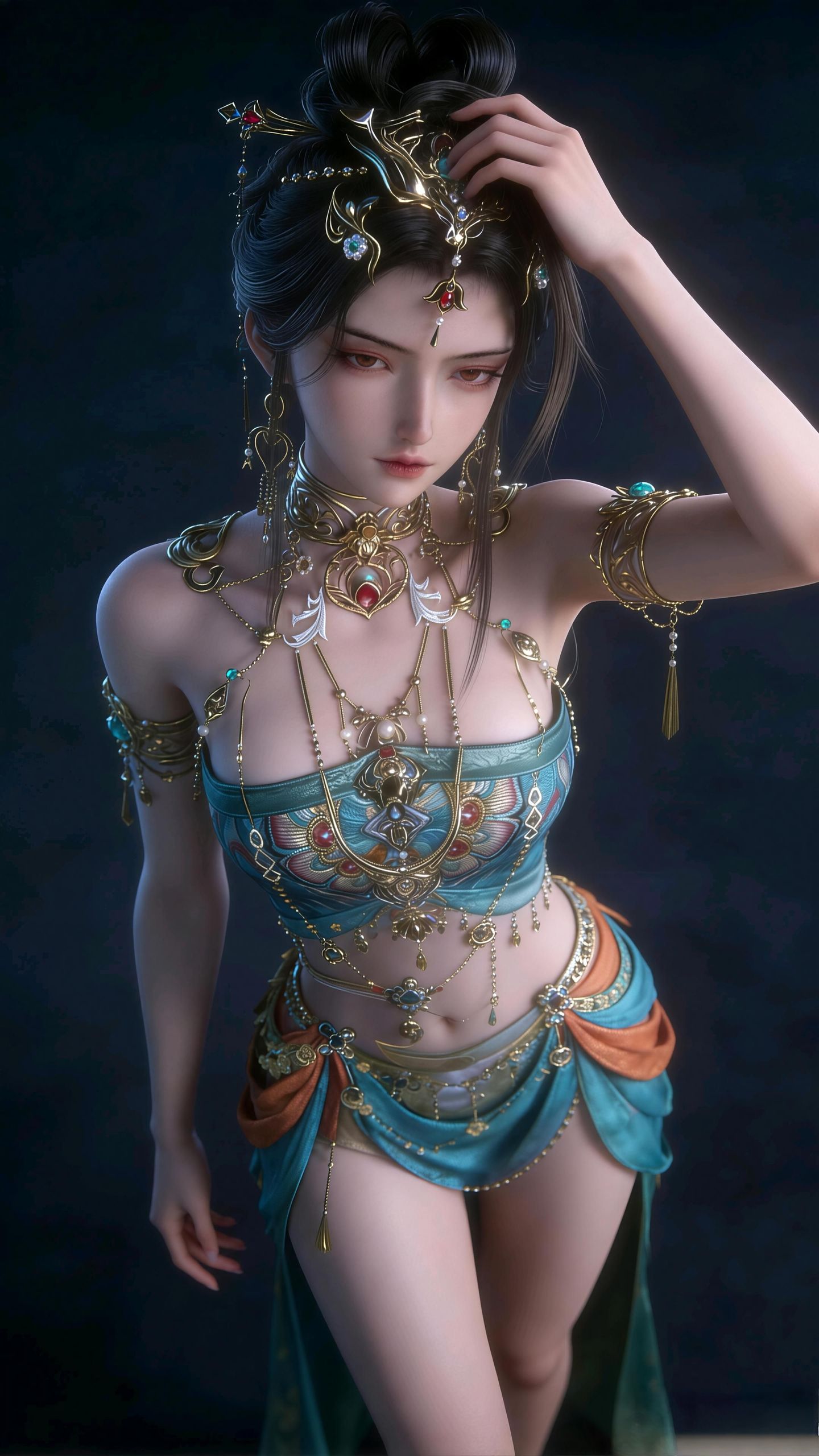 鸿音 逆水寒壁纸分享 游戏美女 写实高清 泪痣