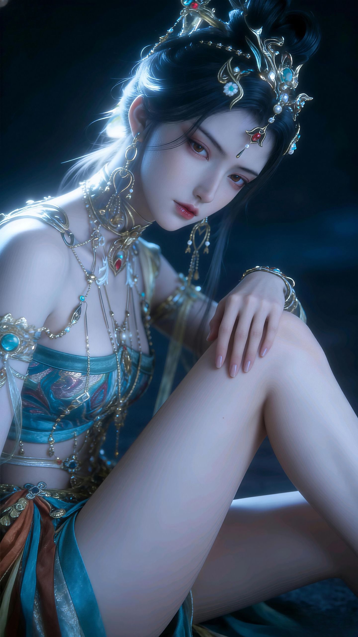 鸿音 逆水寒壁纸分享 游戏美女 写实高清 泪痣