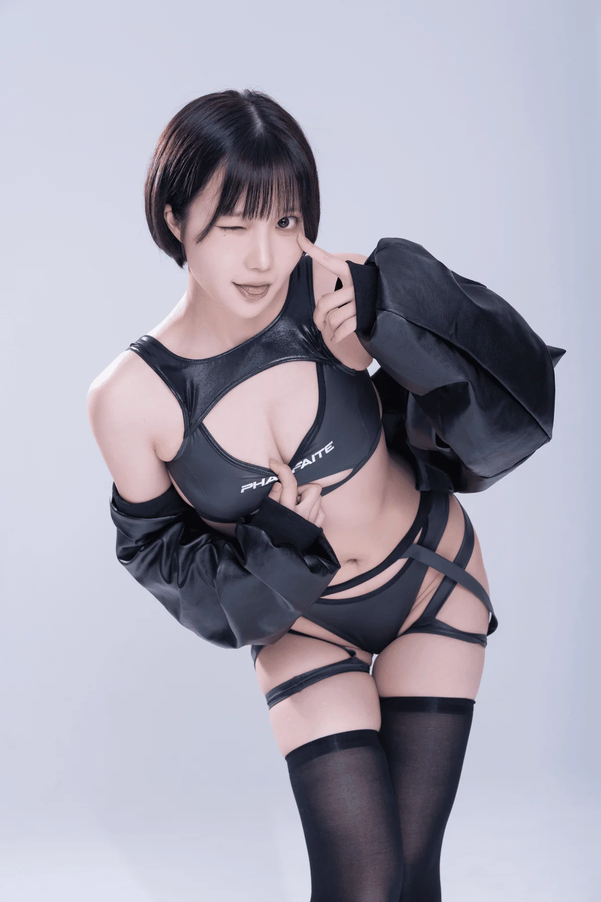 【亚洲萌妹】天川星夏 - Black in White 写真图集-皮皮兔动漫