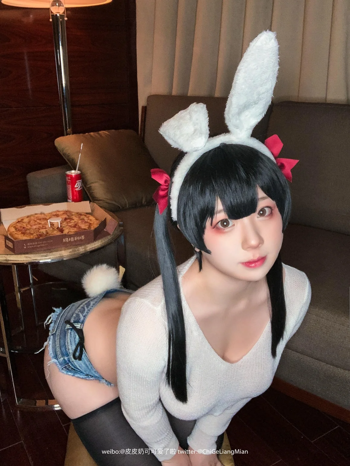 皮皮奶可可爱了啦 - 披萨白兔
