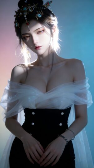 鸿音 网易游戏美女角色壁纸分享 性感御姐 AI生成 游戏cg-皮皮兔动漫