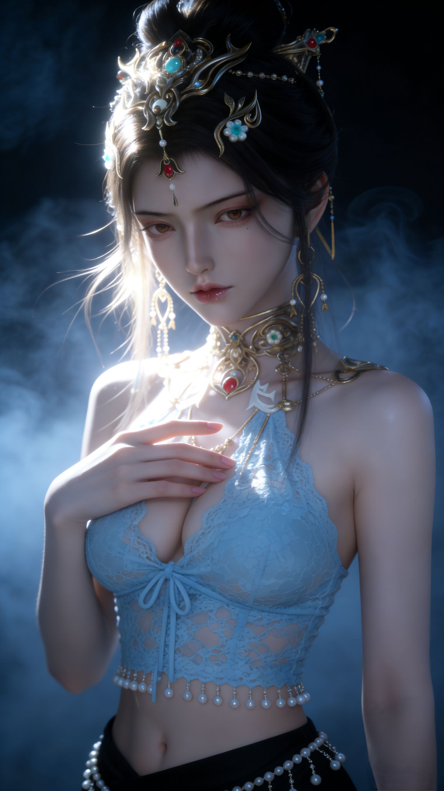 鸿音 网易游戏美女角色壁纸分享 性感御姐 AI生成 游戏cg