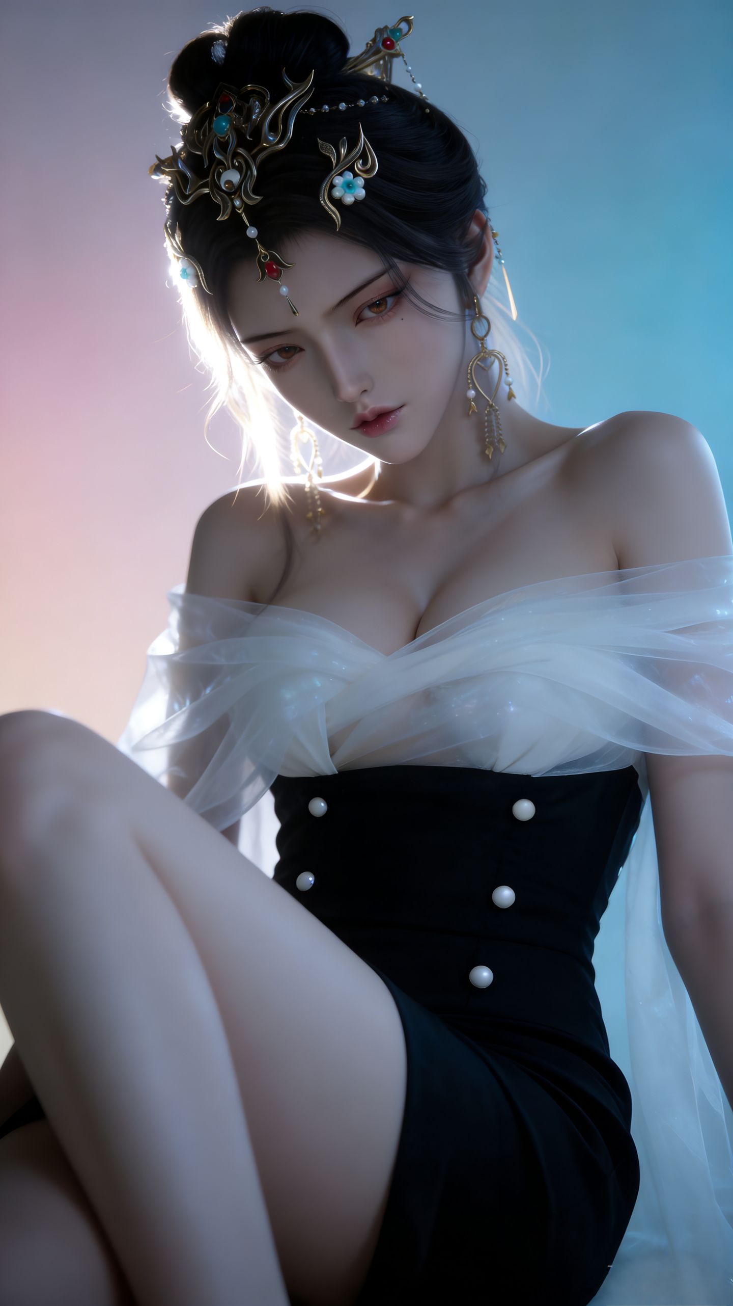 鸿音 网易游戏美女角色壁纸分享 性感御姐 AI生成 游戏cg