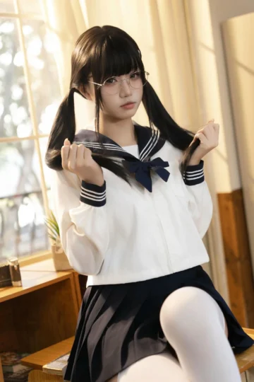 【亚洲萌妹】柒柒不可爱 - 放课后的同桌 写真图集-皮皮兔动漫