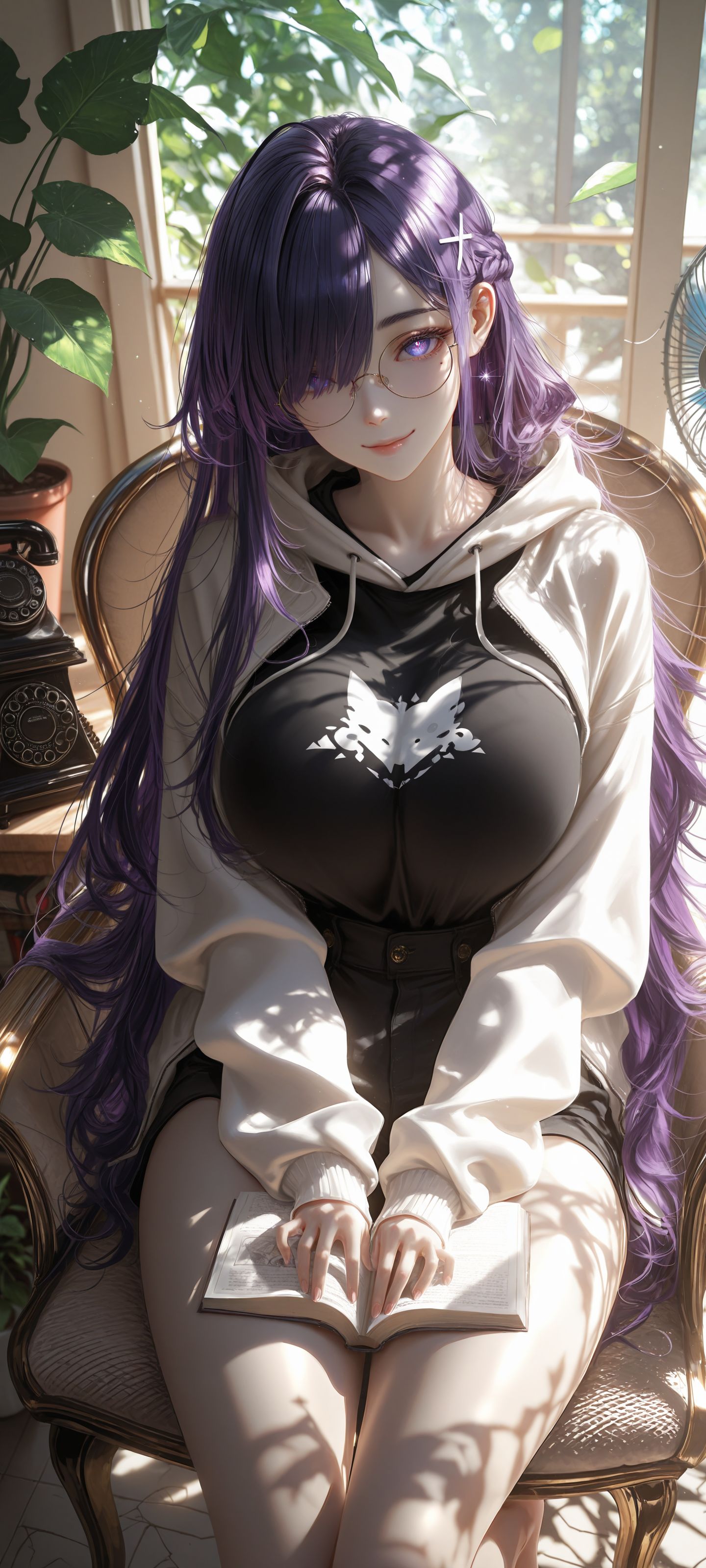 超高清壁纸 视觉美感 精灵 紫色美瞳眼睛 性感美女御姐