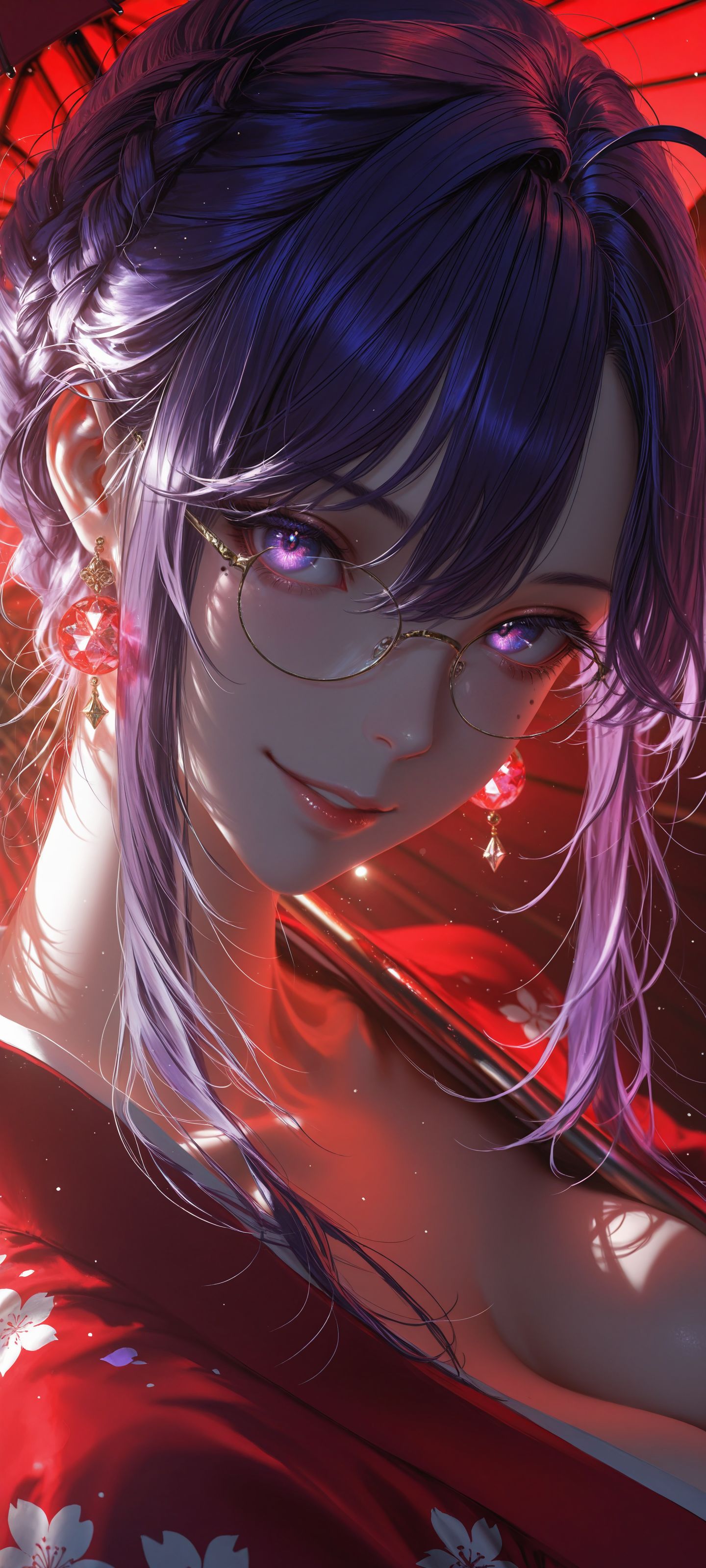 超高清壁纸 视觉美感 精灵 紫色美瞳眼睛 性感美女御姐