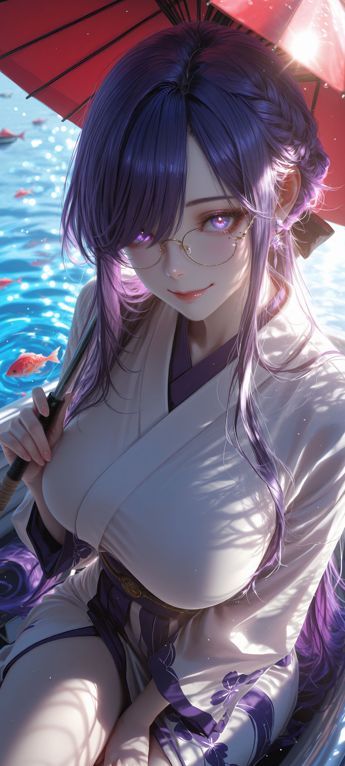 超高清壁纸 视觉美感 精灵 紫色美瞳眼睛 性感美女御姐