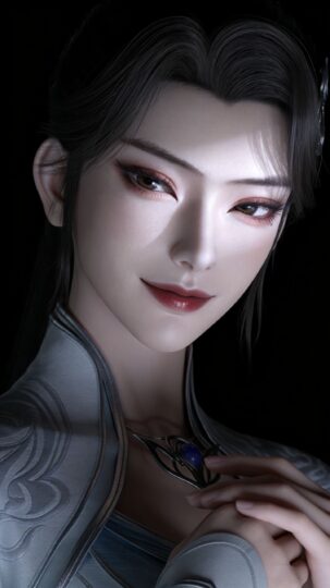 斗破苍穹 青仙子美图壁纸 黑色背景 竖图手机版-皮皮兔动漫