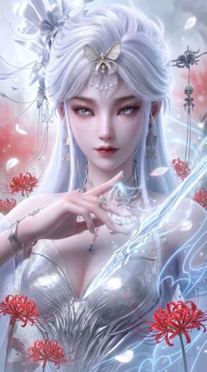 神国之上 白骨夫人 2K超高清壁纸 国漫女神 唯美动漫美女-皮皮兔动漫