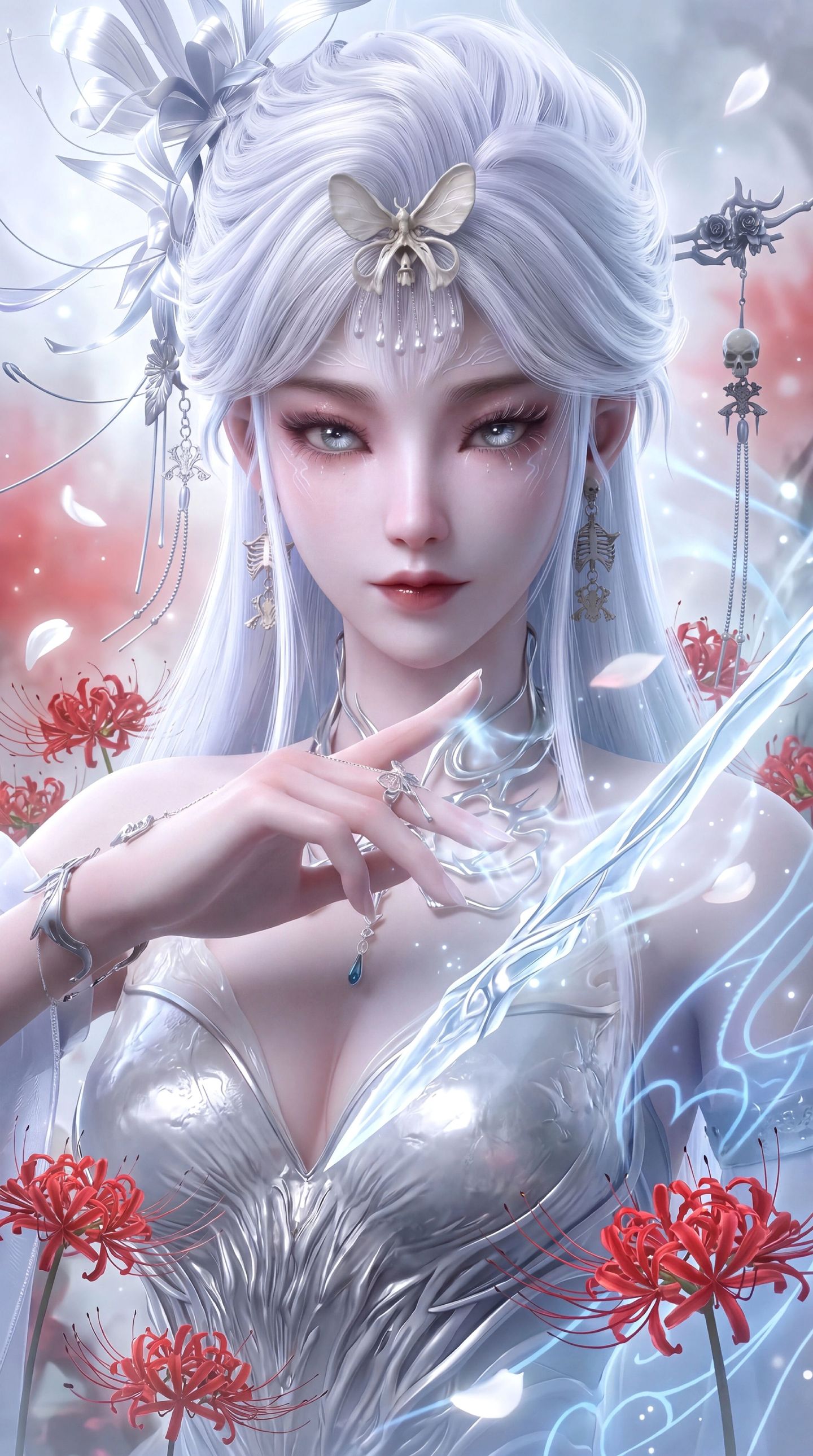 神国之上 白骨夫人 2K超高清壁纸 国漫女神 唯美动漫美女