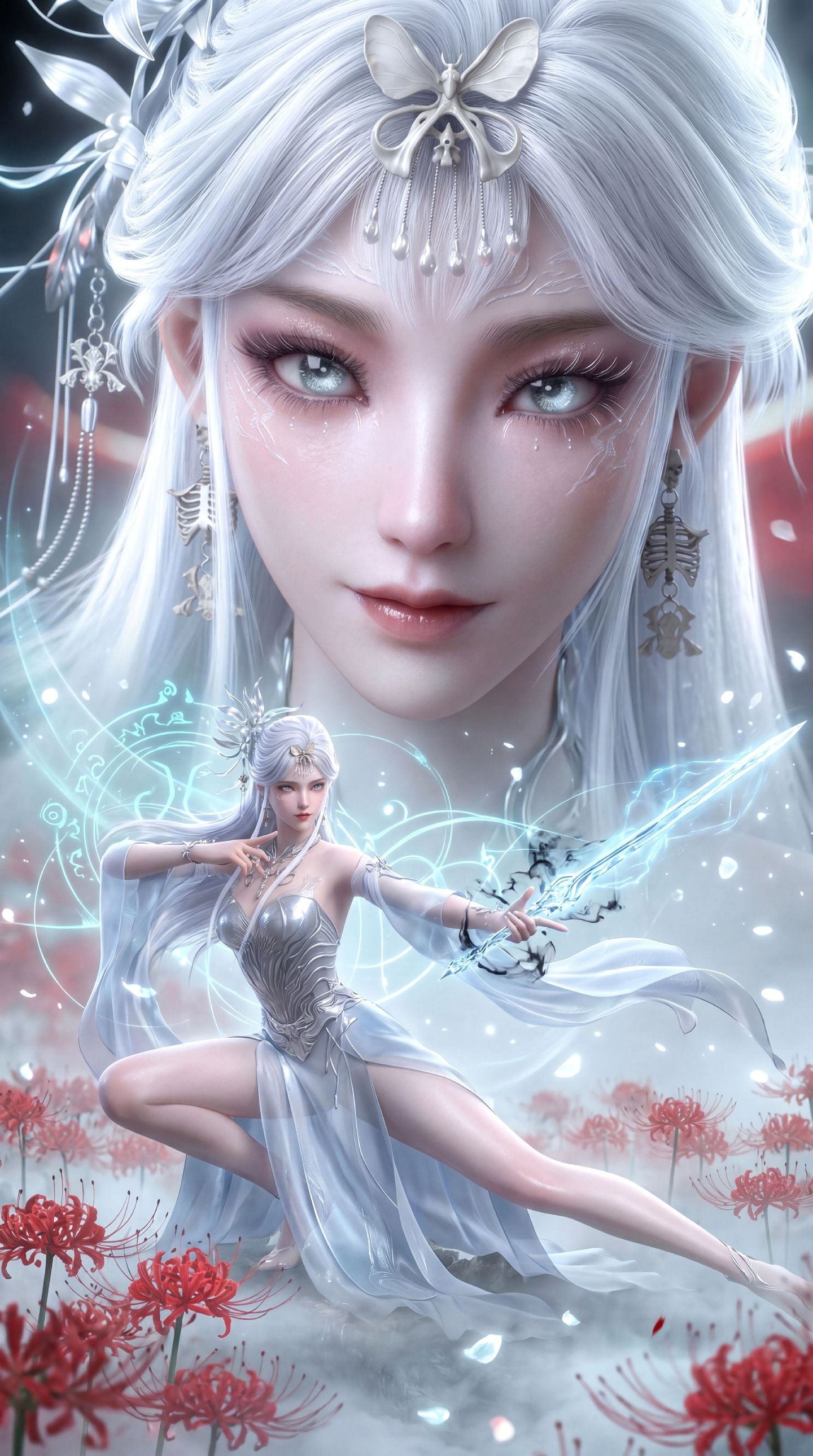 神国之上 白骨夫人 2K超高清壁纸 国漫女神 唯美动漫美女