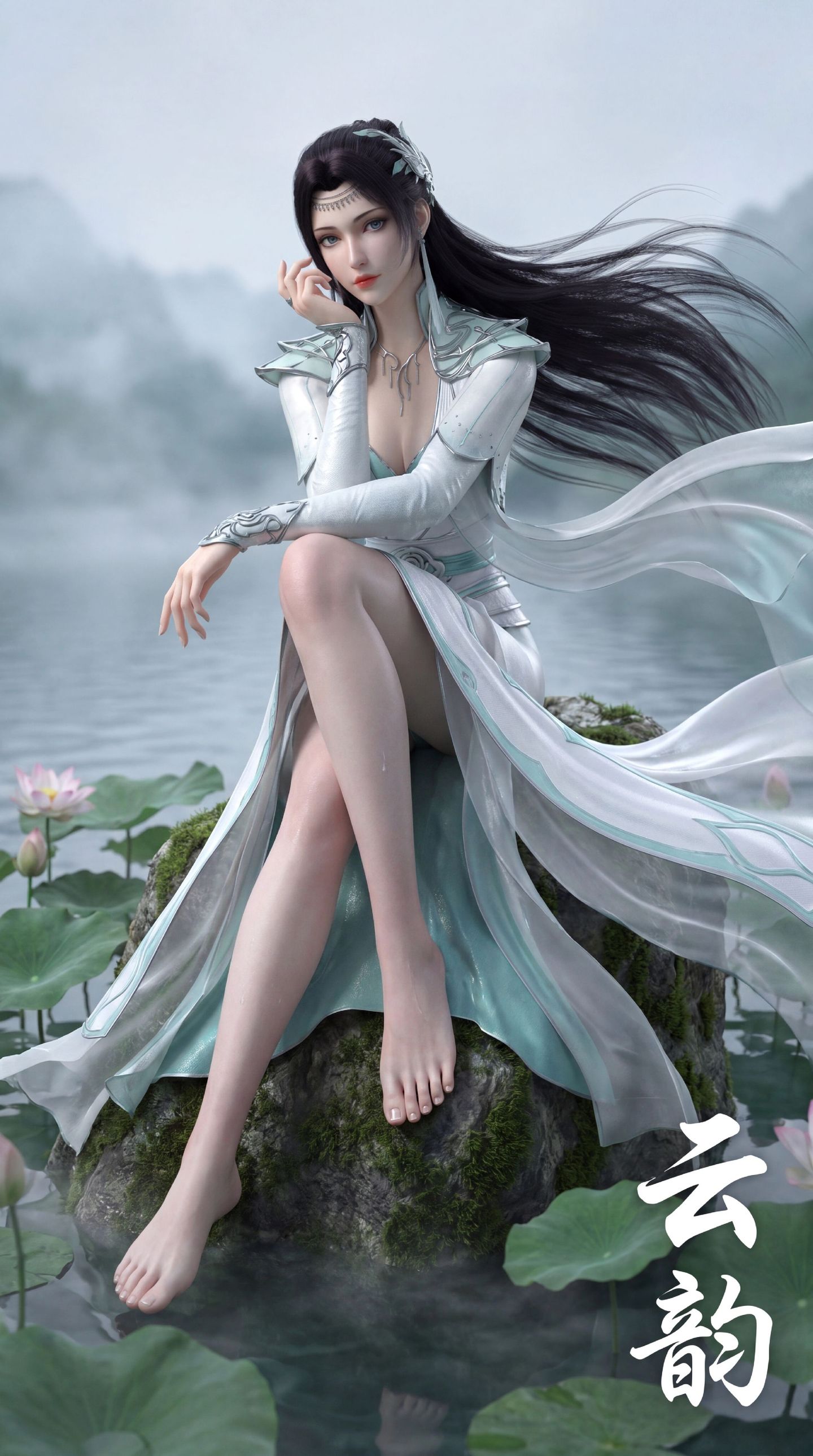 唯美风格 斗破苍穹年番 云韵 大长腿美女 美腿系列 竖版全面屏手机壁纸