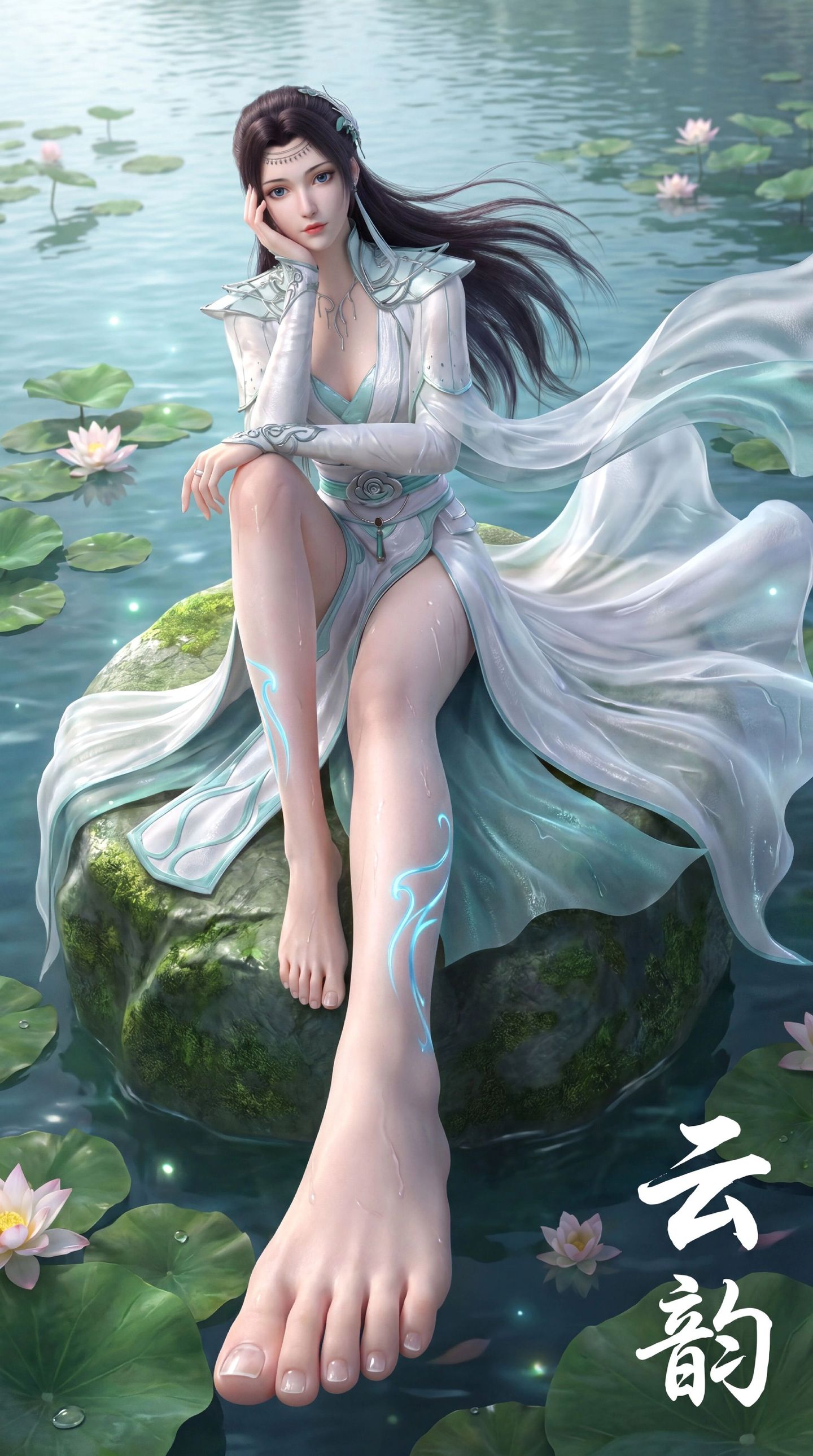 唯美风格 斗破苍穹年番 云韵 大长腿美女 美腿系列 竖版全面屏手机壁纸