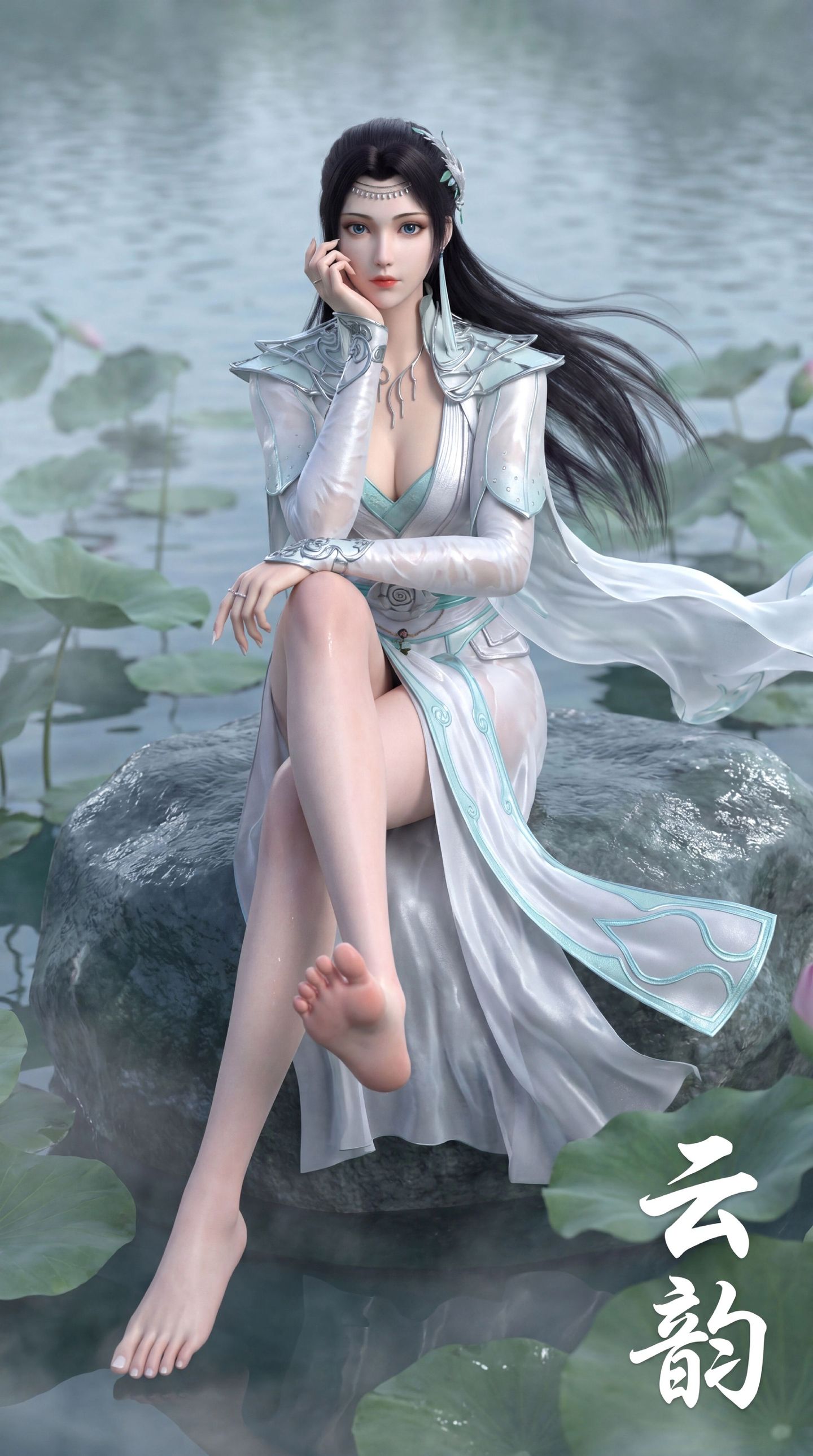 唯美风格 斗破苍穹年番 云韵 大长腿美女 美腿系列 竖版全面屏手机壁纸