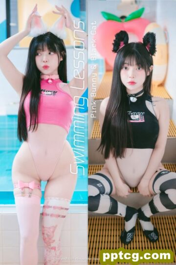 [COS写真]Yudiiimaru – 粉色兔兔和黑色猫猫-皮皮兔动漫