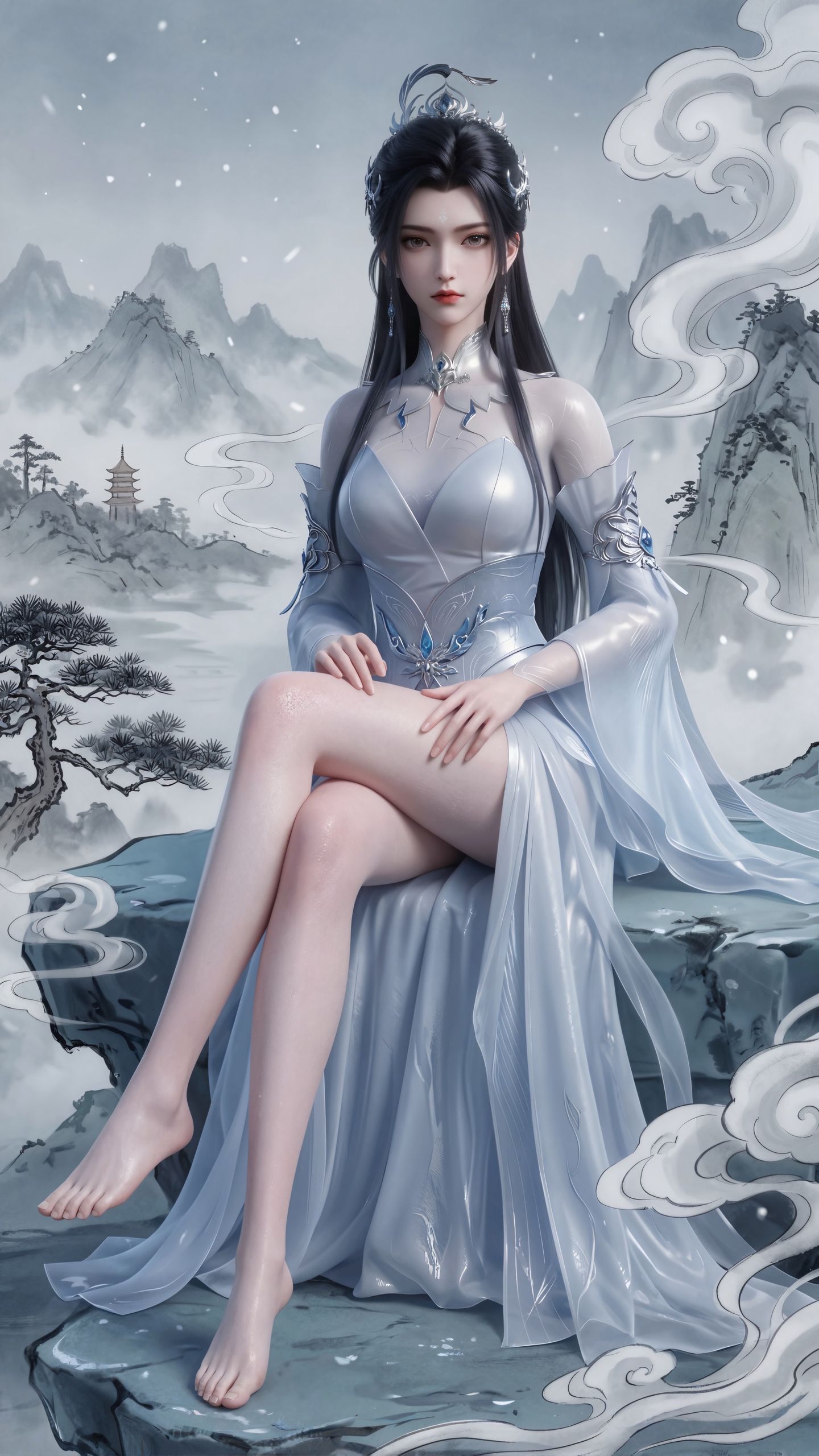 陆雪琪 白衣胜雪 清冷绝尘 眉眼凝霜 外冷心热 初心不负 诛仙 国漫女神 大长腿