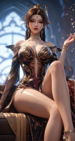 玄幻古风动画 古佩儿 国漫美女 动漫女神 大长腿性感御姐 超高清手机壁纸-皮皮兔动漫