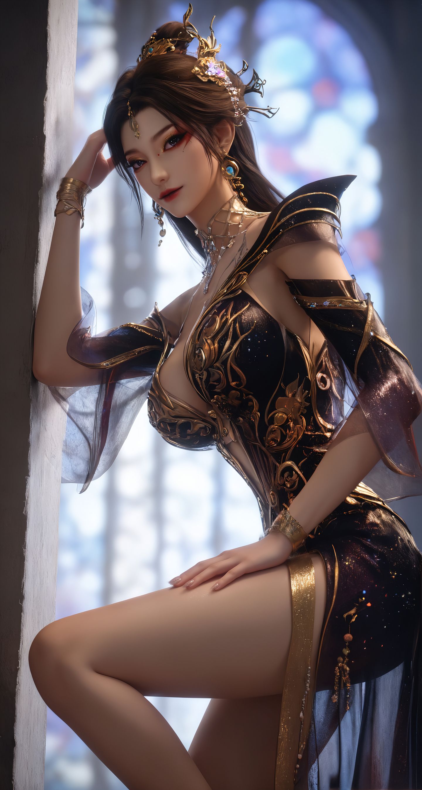 玄幻古风动画 古佩儿 国漫美女 动漫女神 大长腿性感御姐 超高清手机壁纸