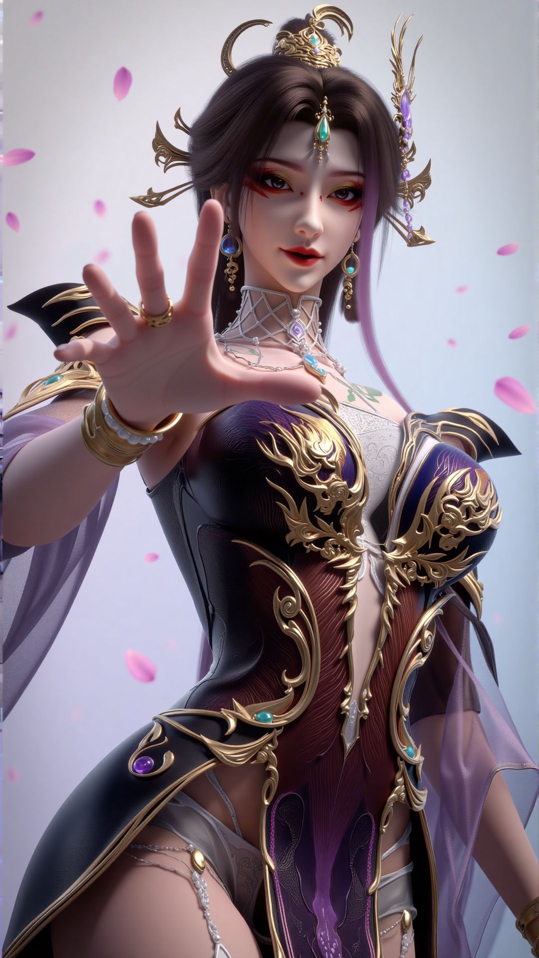 动漫人物角色 百炼成神 古佩儿 手机竖屏壁纸 背景图片 大长腿