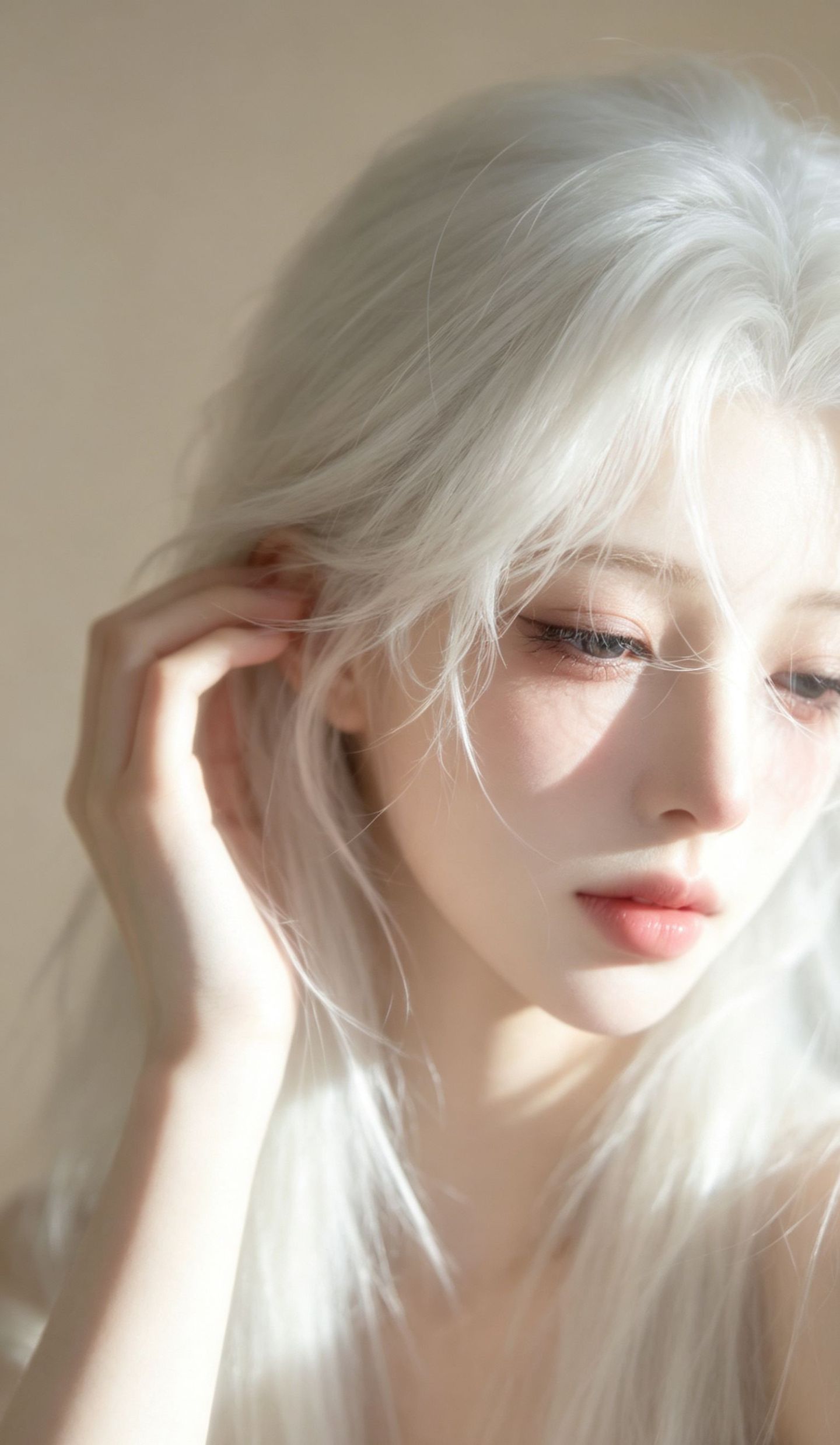 AI写实美女 手机壁纸 逆水寒手游 楼兰版本 游戏角色捏脸 唯美