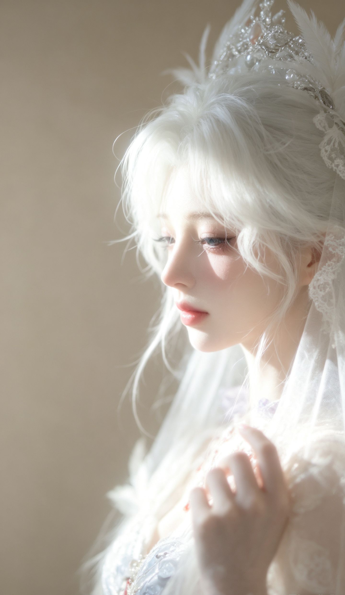 AI写实美女 手机壁纸 逆水寒手游 楼兰版本 游戏角色捏脸 唯美
