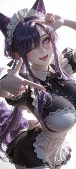 天然呆美女 超清壁纸 视觉美感 精灵女仆 紫色韵味 瞳孔眼睛 性感御姐-皮皮兔动漫