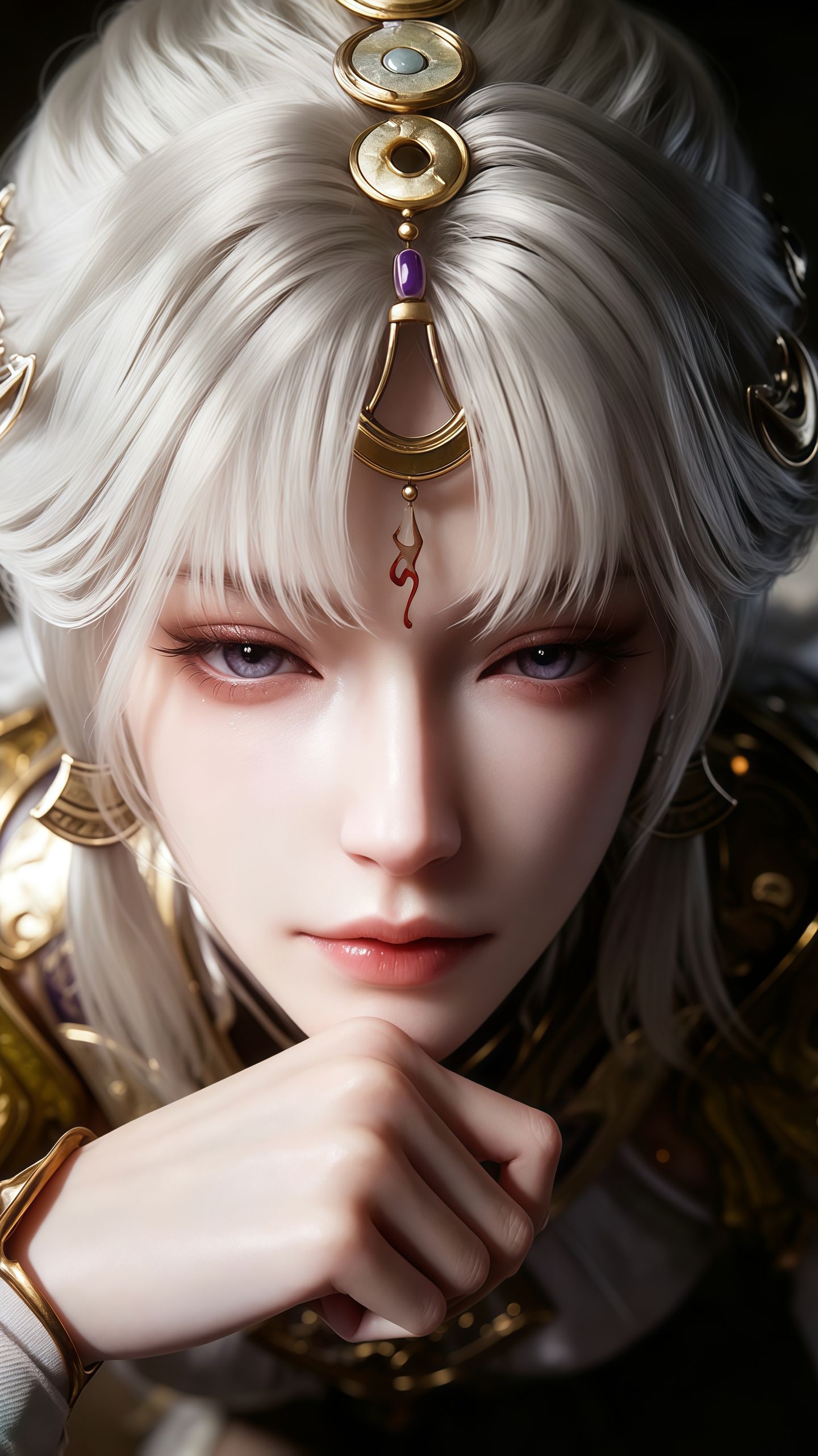 2K超高清壁纸 甘璇 永劫无间游戏美女 CG动画还原 建模颜值很高 脸部特写