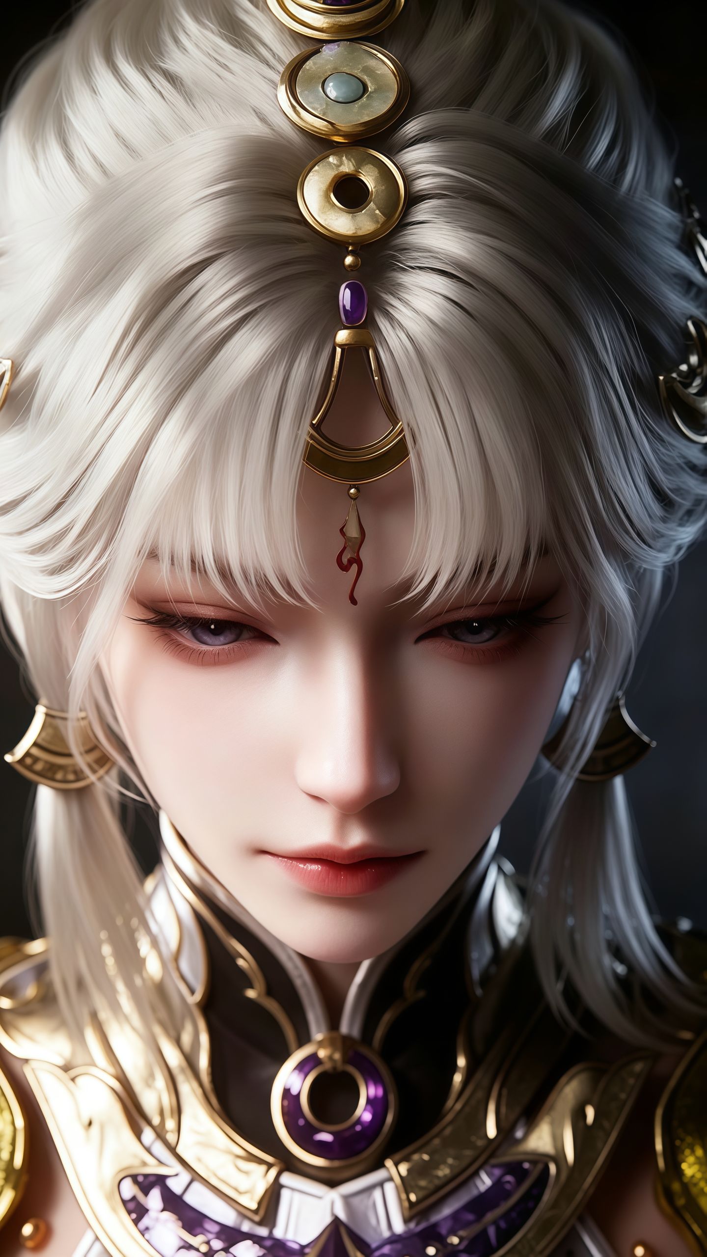 2K超高清壁纸 甘璇 永劫无间游戏美女 CG动画还原 建模颜值很高 脸部特写