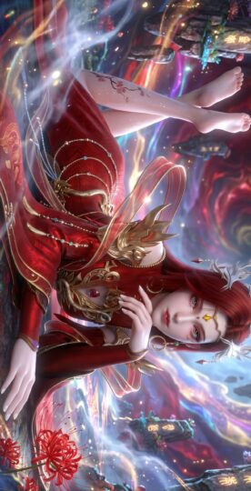 夜色已至 红唇血妖女王 赛博朋克风格 星辰变最终季 动漫壁纸 国漫女神-皮皮兔动漫