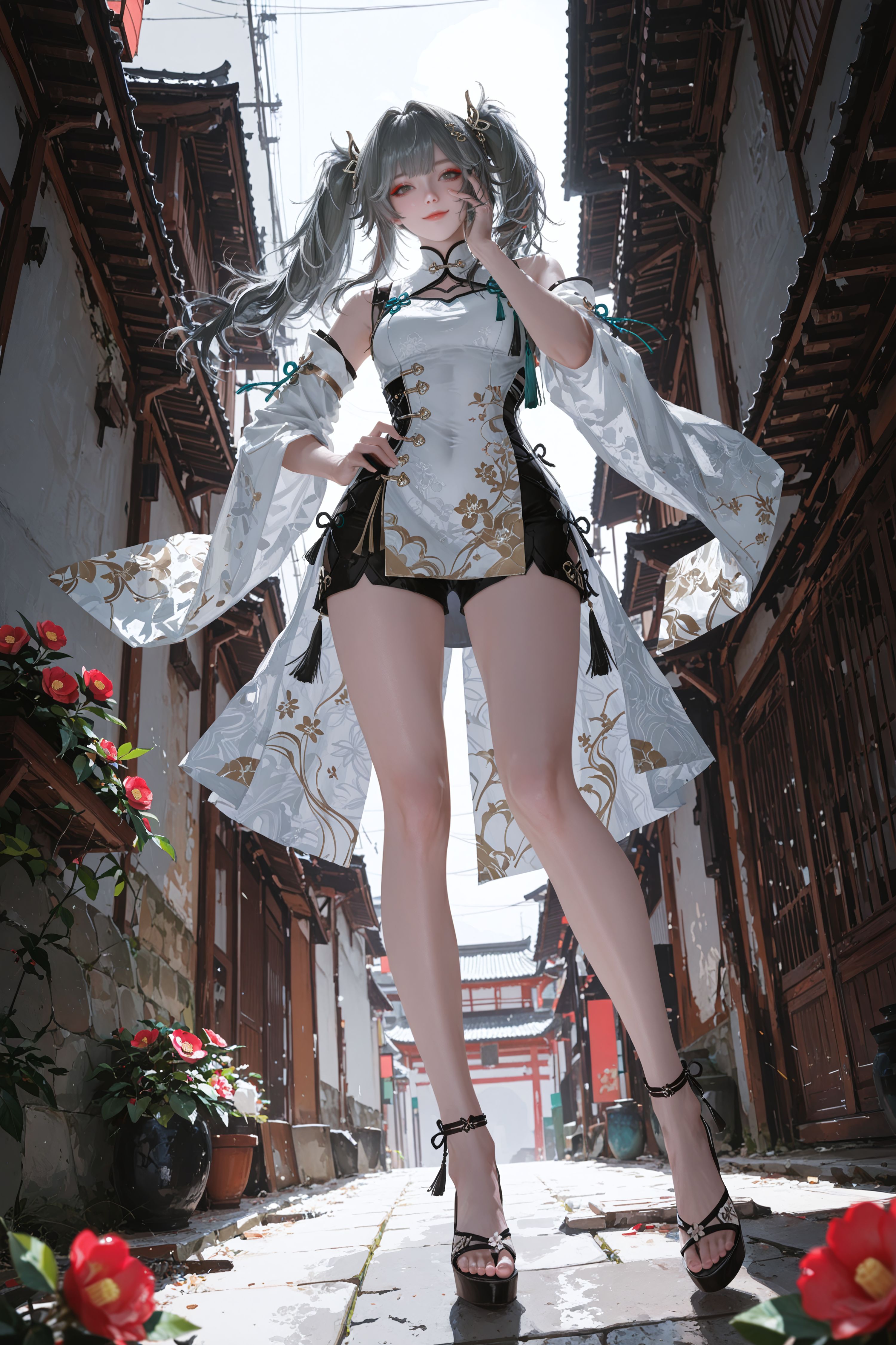 4K超高清质感美图壁纸 二次元游戏美女 同人二创 椿 鸣潮尤诺 双马尾萝莉