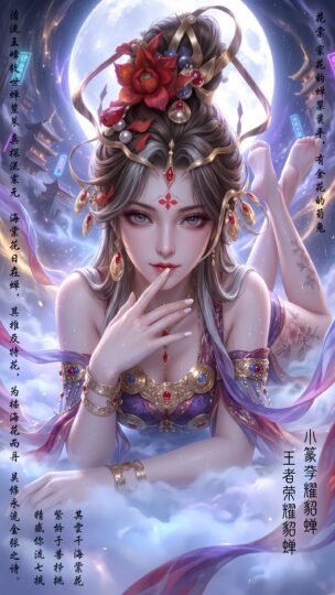 王者荣耀 马年限定皮肤魅魔貂蝉 游戏美女 游戏壁纸 超高清-皮皮兔动漫