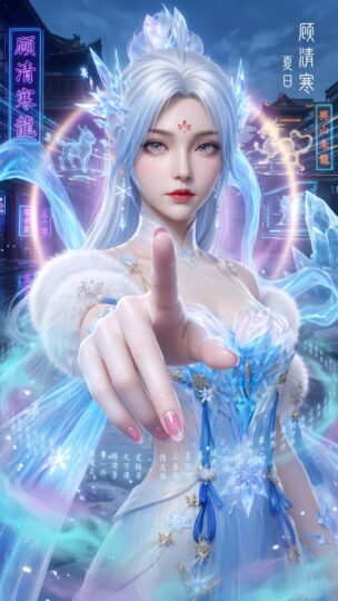 Ai绘画 顾清寒夏日捏脸 限定 游戏壁纸 游戏美女-皮皮兔动漫