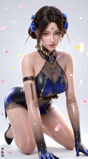 穿越火线手游 CFM 步练师 性感游戏角色美女在线写真 服装完美身材曲线 3d建模-皮皮兔动漫