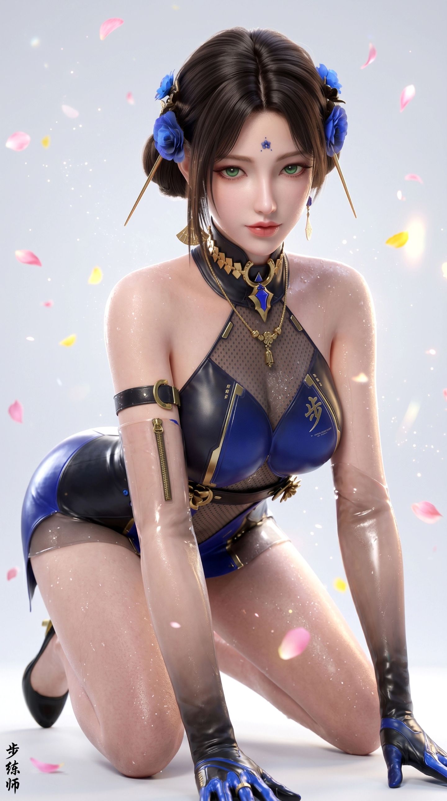 穿越火线手游 CFM 步练师 性感游戏角色美女在线写真 服装完美身材曲线 3d建模