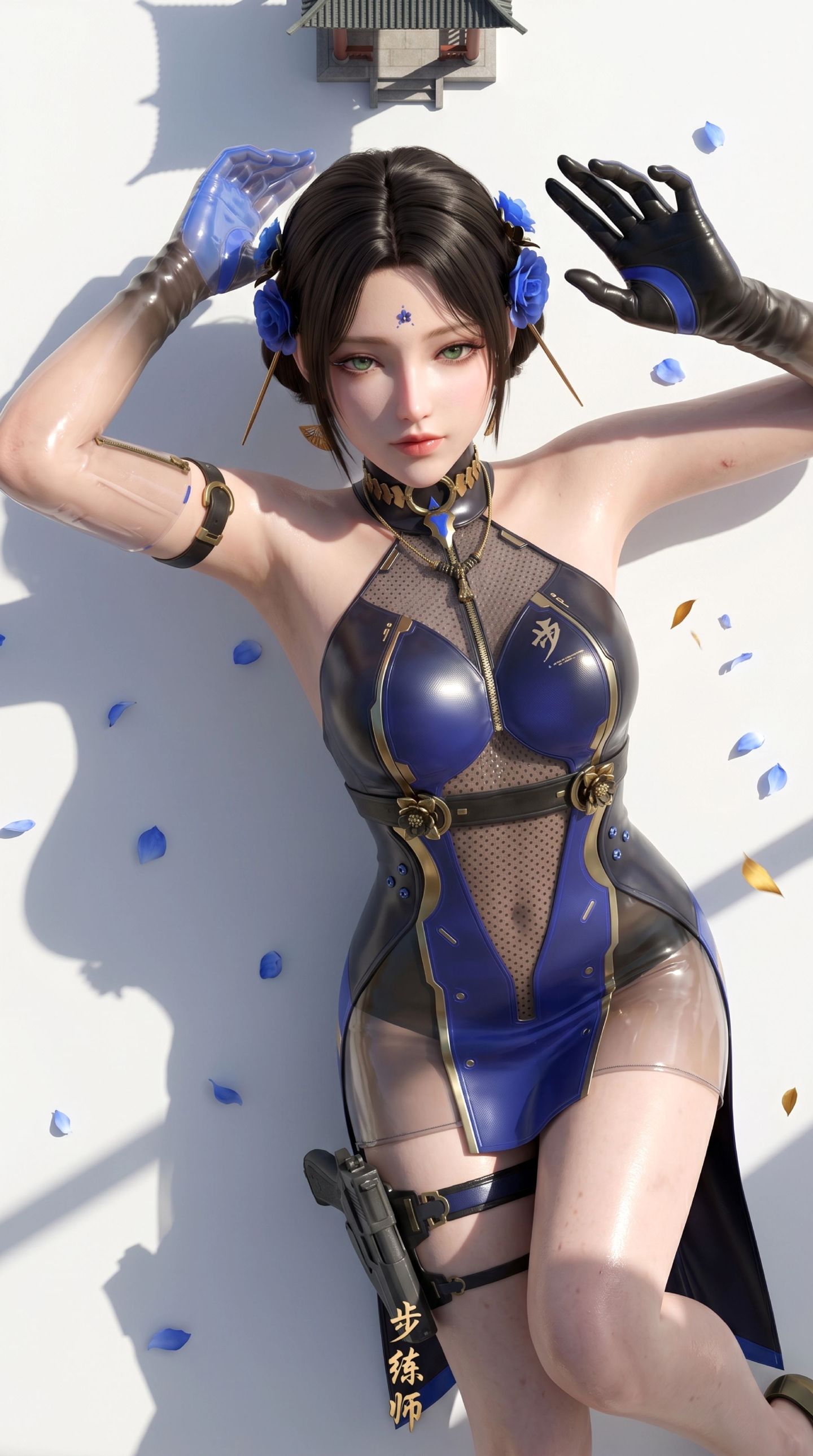 穿越火线手游 CFM 步练师 性感游戏角色美女在线写真 服装完美身材曲线 3d建模
