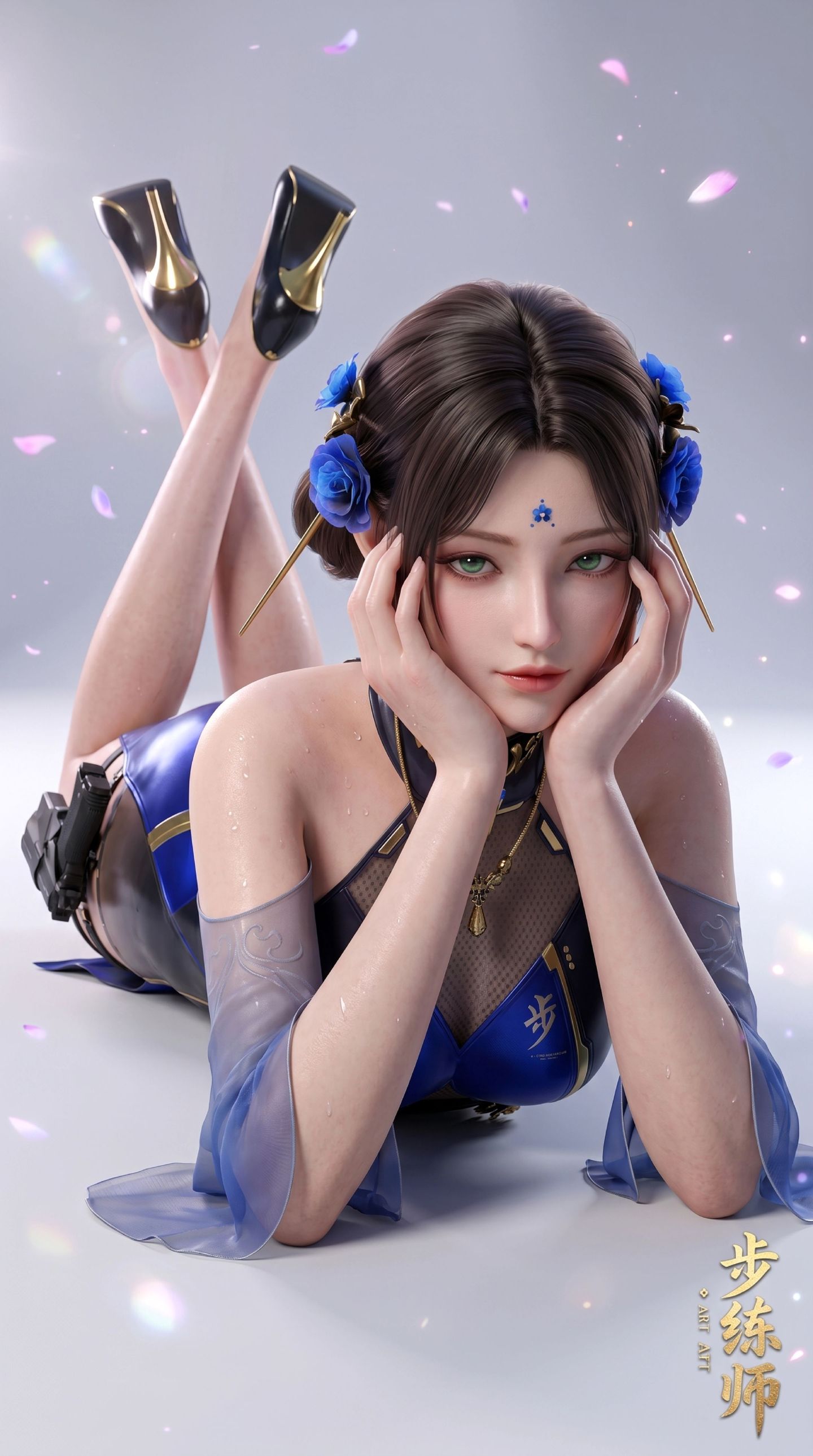 穿越火线手游 CFM 步练师 性感游戏角色美女在线写真 服装完美身材曲线 3d建模