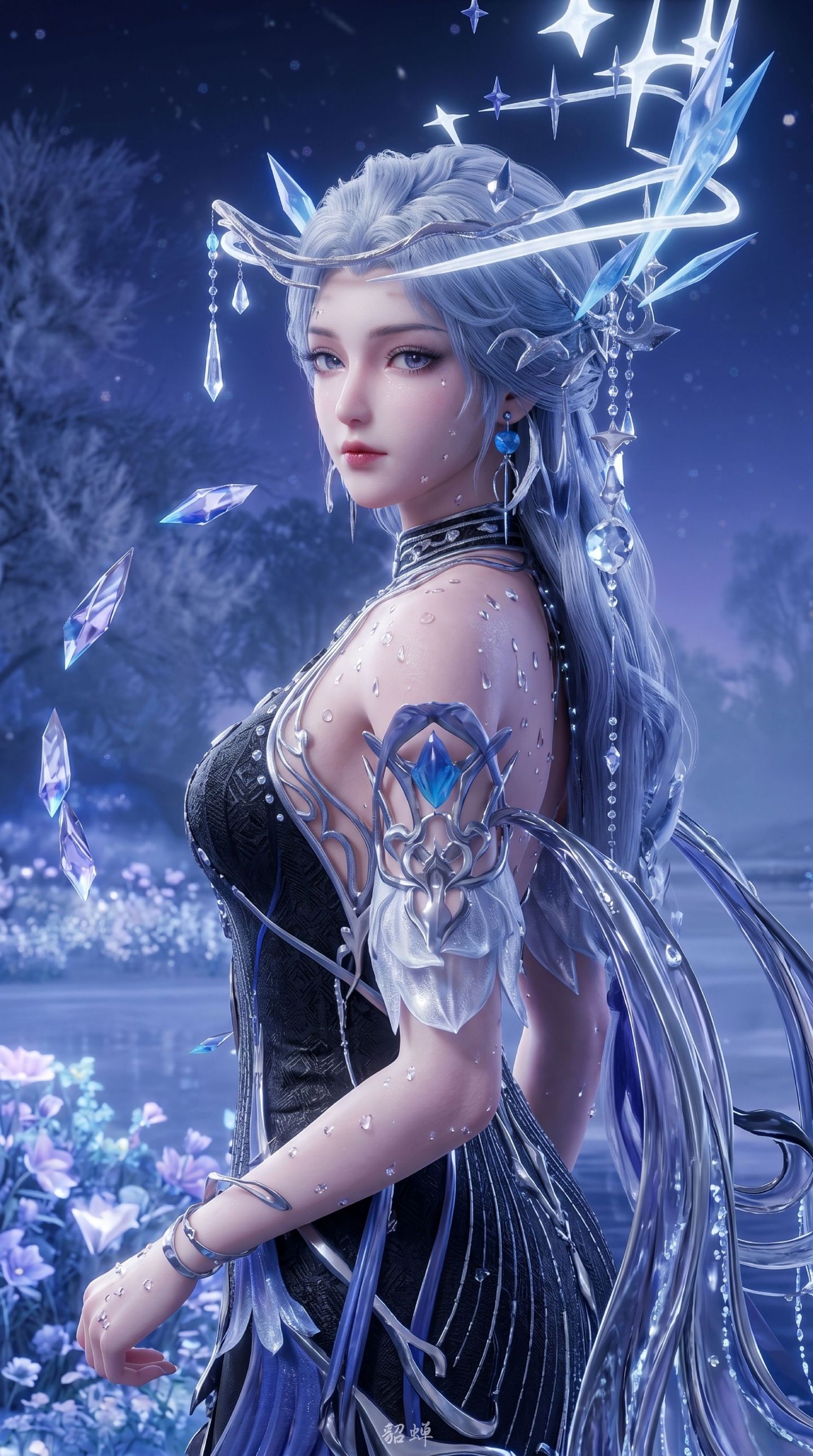 王者荣耀 貂蝉皮肤 梦幻花仙唯美意境 手机壁纸 全面屏高清壁纸