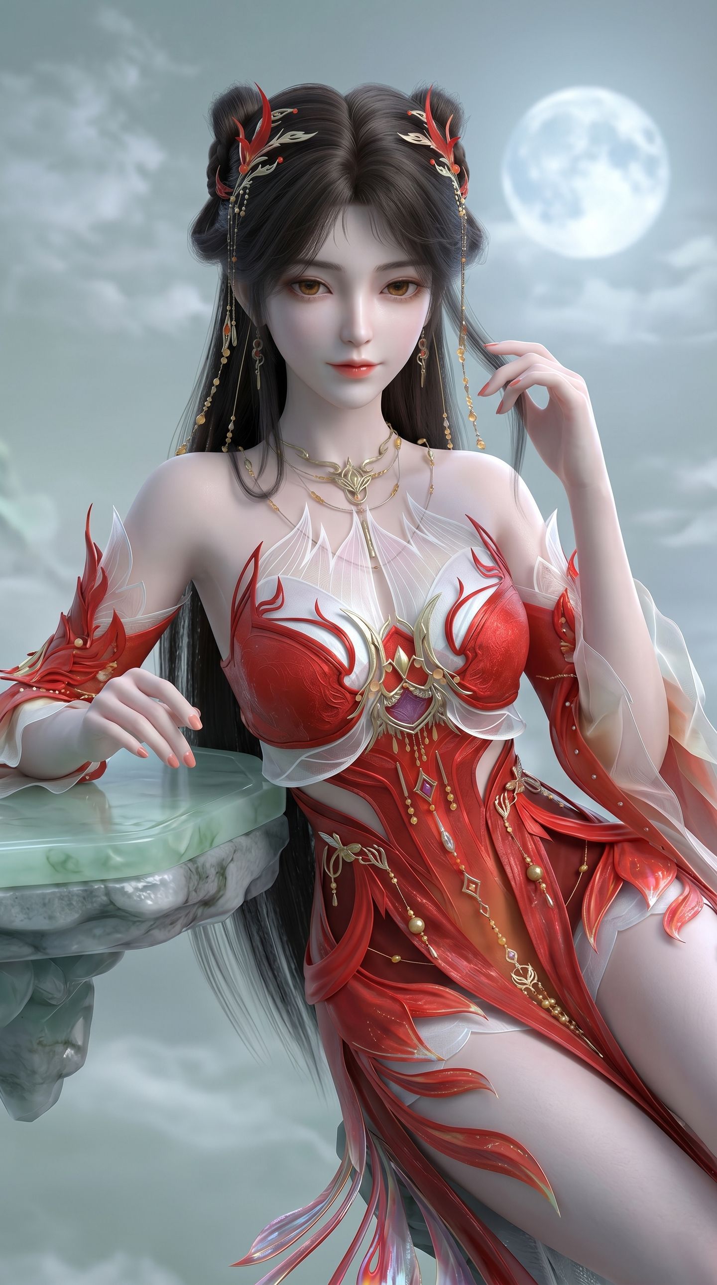 国漫壁纸 完美世界 火灵儿 动漫美图壁纸 唯美高清美女图片