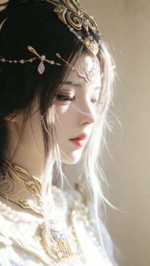 永劫无间 甘璇侧颜壁纸 手机锁屏封面 唯美女孩-皮皮兔动漫