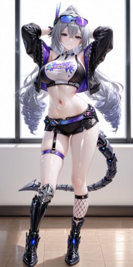 二次元图片壁纸 崩坏星穹铁道 银狼 性感美女身材 尾巴 游戏角色-皮皮兔动漫