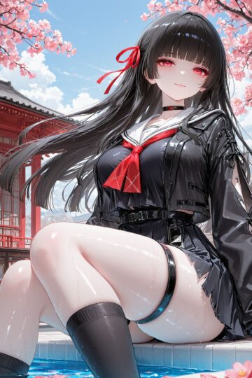 鸣潮 二次元少女 游戏人物图片 千咲的美腿 美图分享-皮皮兔动漫