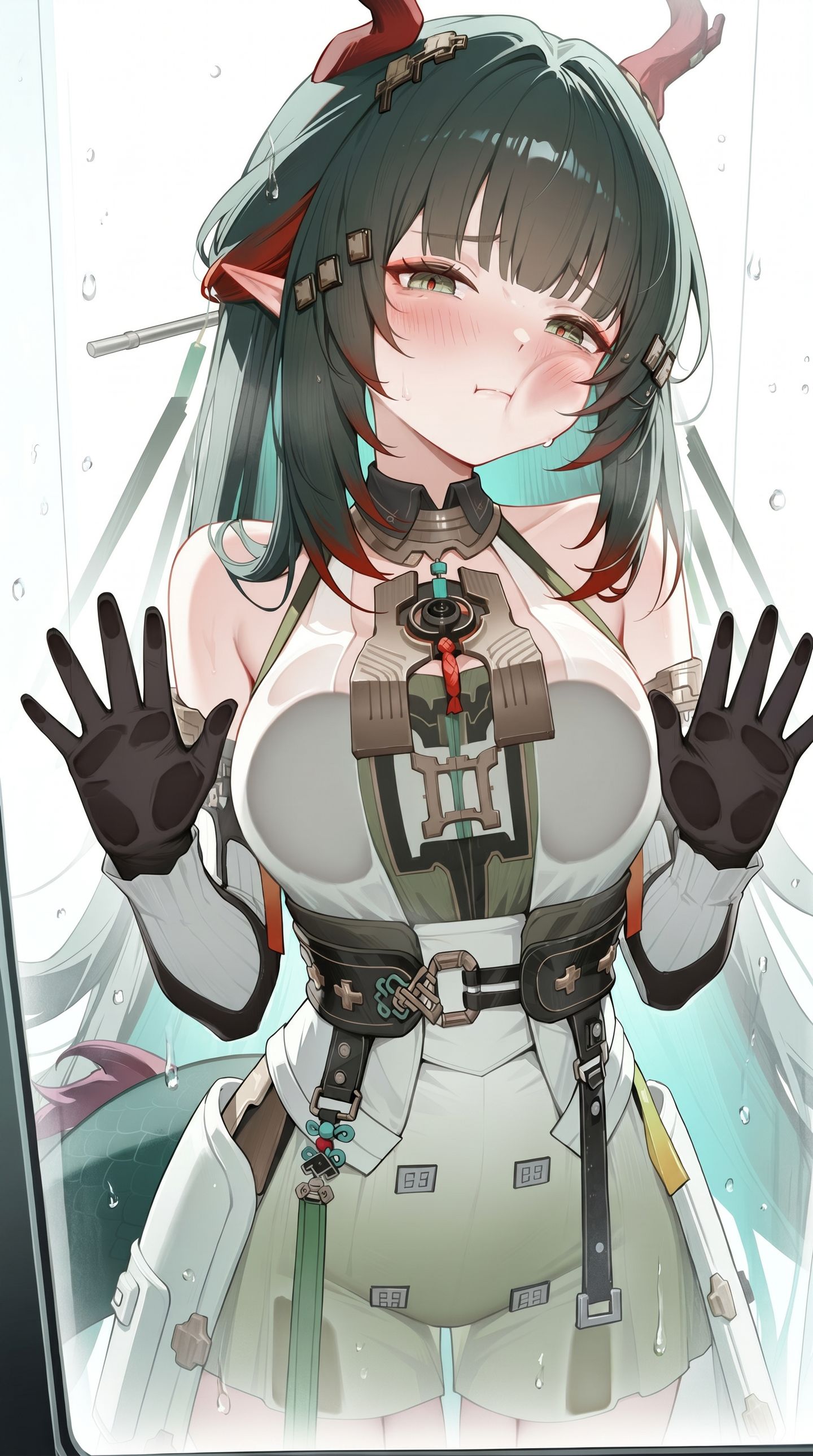 别挤我了～明日方舟终末地 二次元游戏少女图片 可爱呆萌 浴室